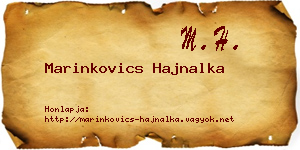 Marinkovics Hajnalka névjegykártya